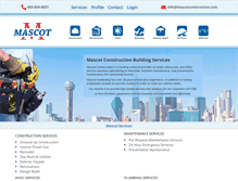 Tablet Screenshot of mascotconstruction.com